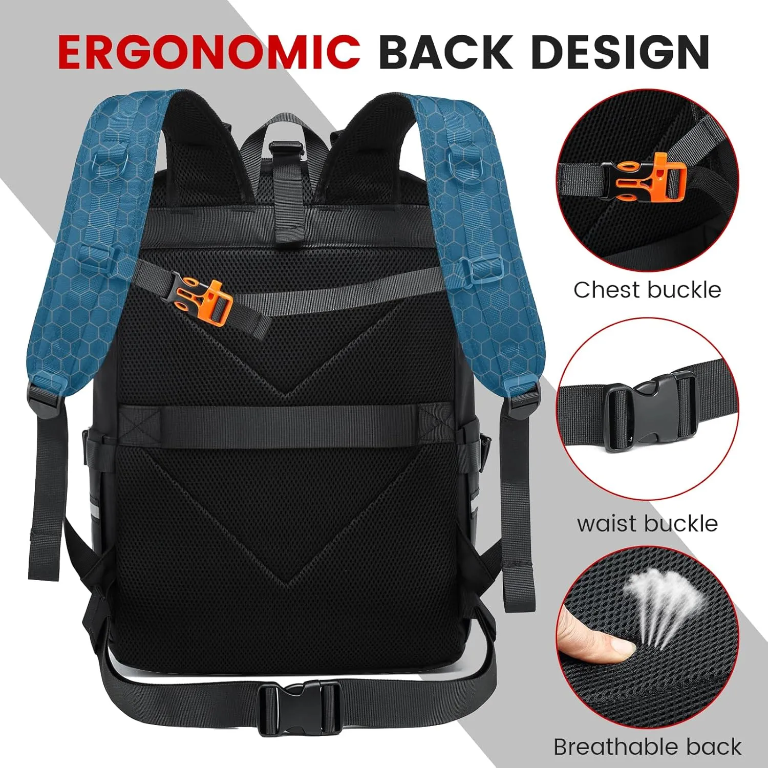 Motorcycle Backpack Helmet Bags, Large Capacity Waterproof Helmet Backpack for Men, Motorcycle Accessories Storage Cycling Bag(Black)