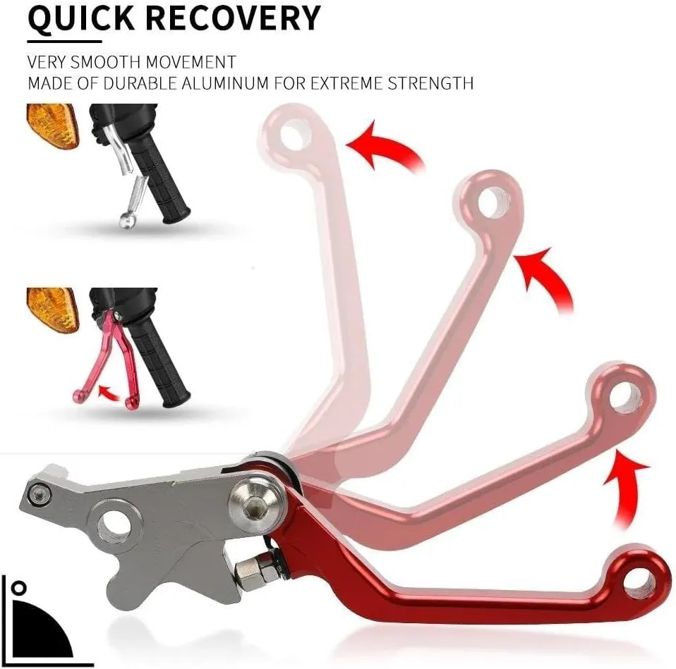 Motorcycle Brake Clutch Levers for KX60 for KX-60 for KX 60 1983-1995 1996 1997 1998 1999 2000 2001 2002 2003 Motorcycle Pivot Brake Clutch Levers Clutch Brake Lever Set(Green)