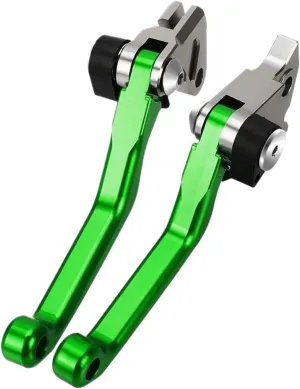 Motorcycle Brake Clutch Levers for KX60 for KX-60 for KX 60 1983-1995 1996 1997 1998 1999 2000 2001 2002 2003 Motorcycle Pivot Brake Clutch Levers Clutch Brake Lever Set(Green)