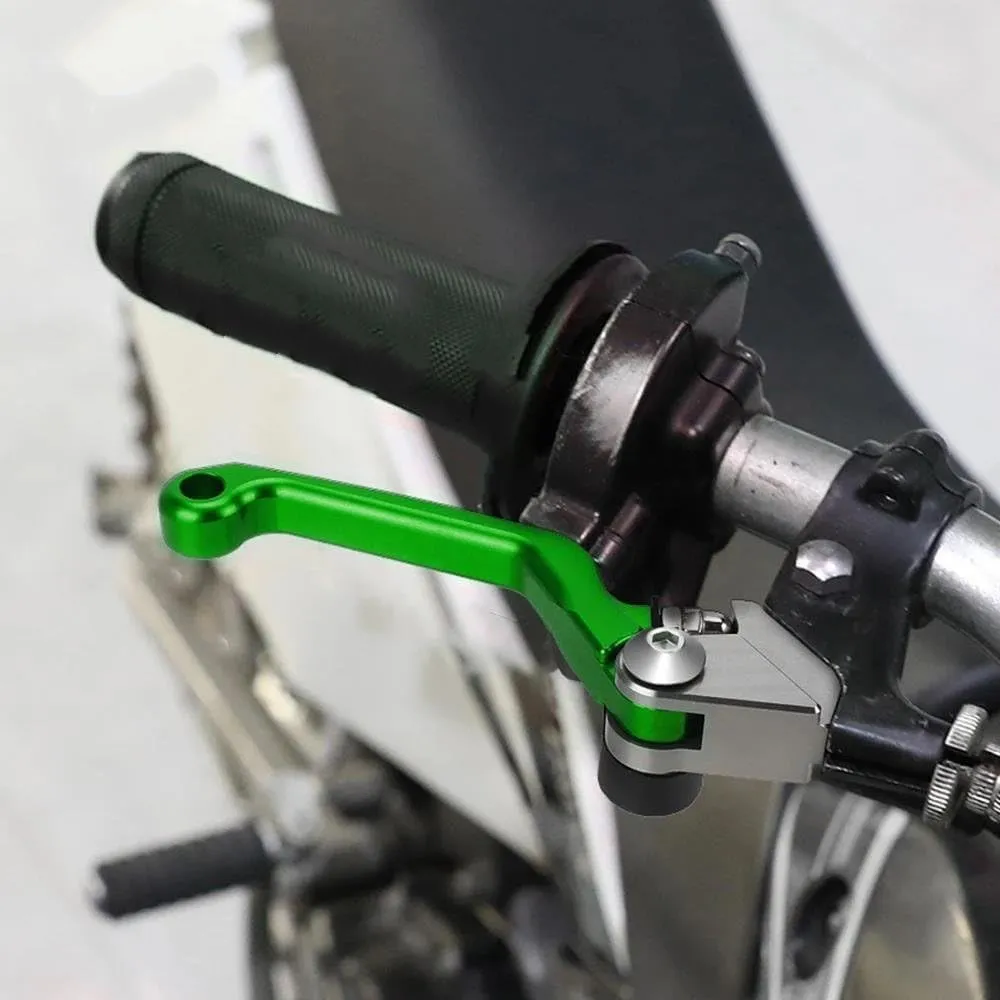 Motorcycle Brake Clutch Levers for KX60 for KX-60 for KX 60 1983-1995 1996 1997 1998 1999 2000 2001 2002 2003 Motorcycle Pivot Brake Clutch Levers Clutch Brake Lever Set(Green)