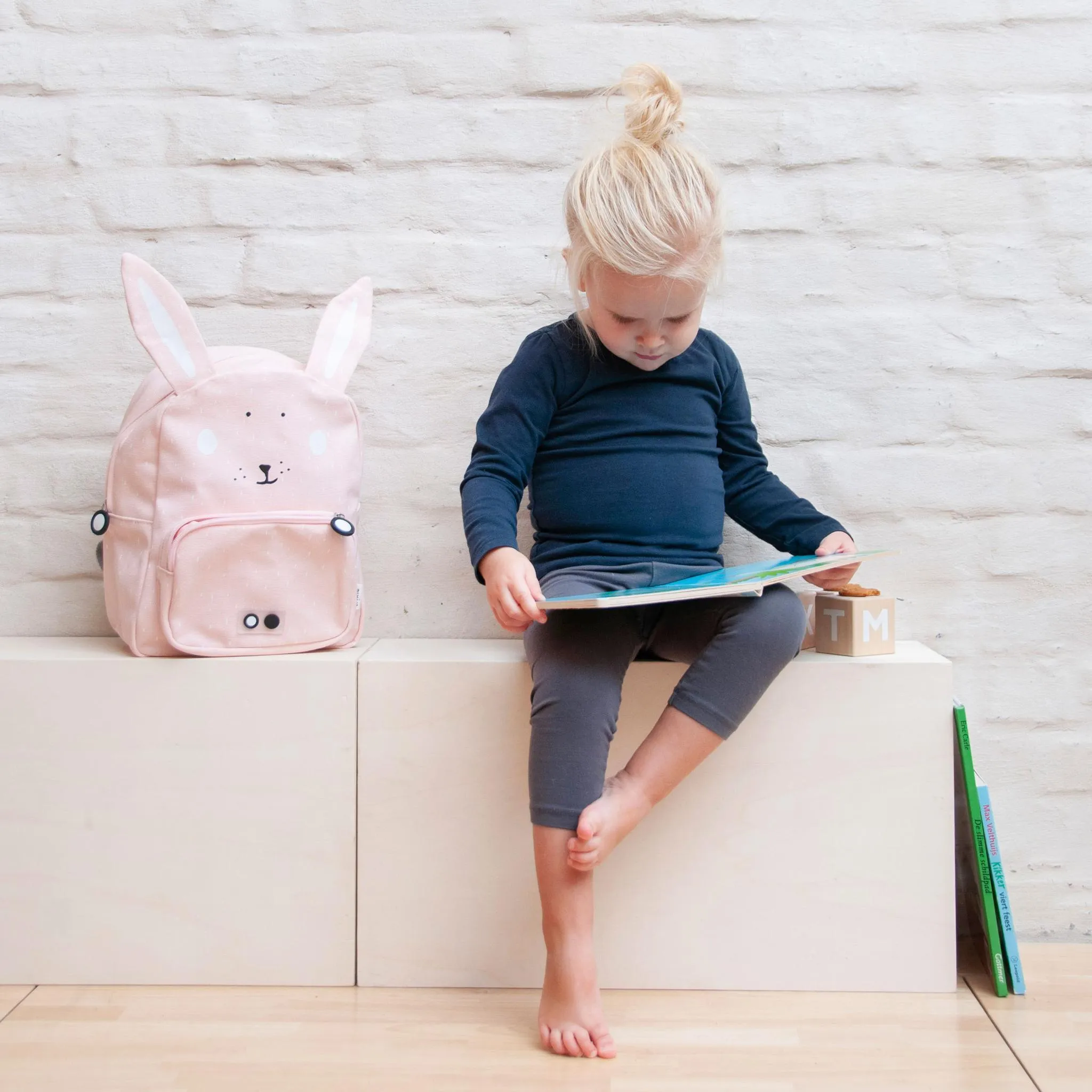 Mrs. Rabbit Backpack - Trixie - Cotton Coated - Waterproof Coating - 23 x 31 x 12 cm