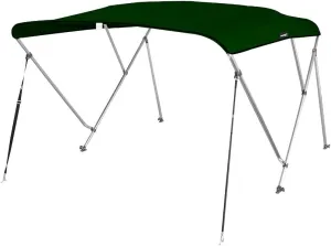 MSC 3 Bow 4 Bow Bimini Top Boat Cover,600D Solution Dyed Polyester,2 Support Poles& 4 Adjustable Straps Included