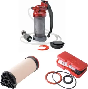 MSR MiniWorks EX Backountry Water Filter with Replacement Ceramic Element and Annual Maintenance Kit