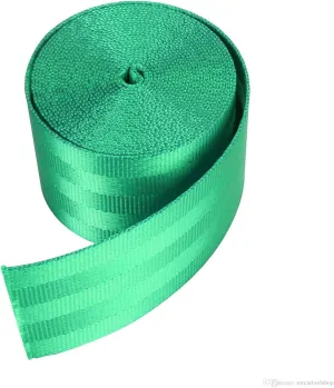 MTP 2" x 5/10 Yards Seat-Belt Black/red/Yellow/Green/Yellow/Blue Polyester Webbing Strap Repair 5 Panel 5000 lbs Heavy Duty Backpack (~4.8cm 10 Yards, Green)