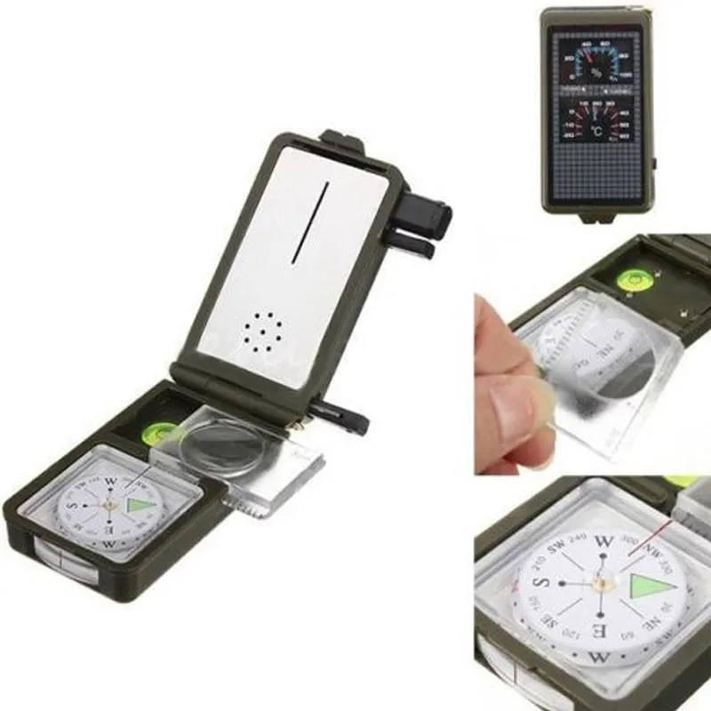 Multifunction 10 in 1 Military Camping Survival Compass