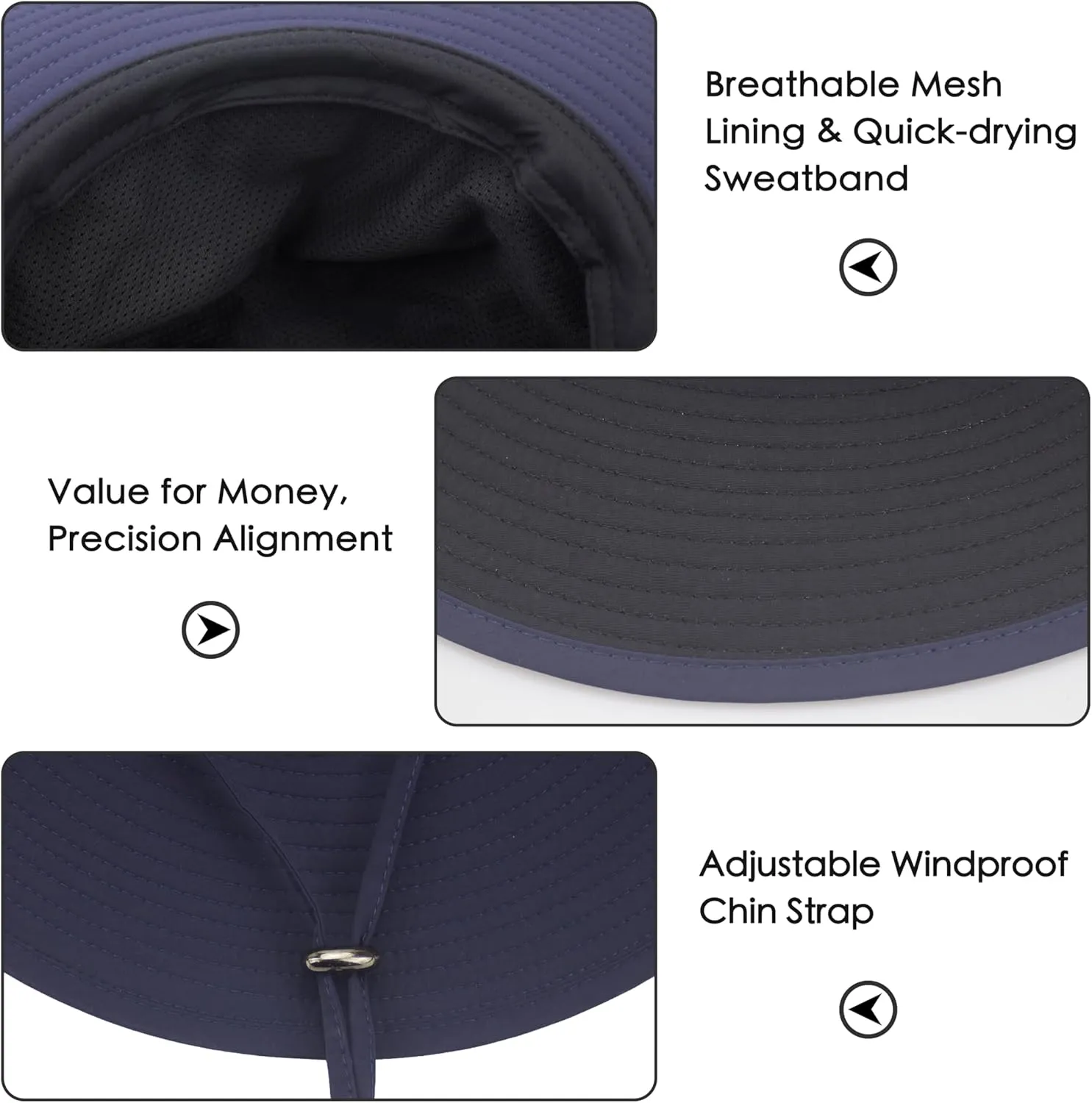 Muryobao Men's Sun Hats UV Protection Summer Hat Wide Brim UPF50 Fishing Boonie Hat Waterproof Packable Bucket Cap