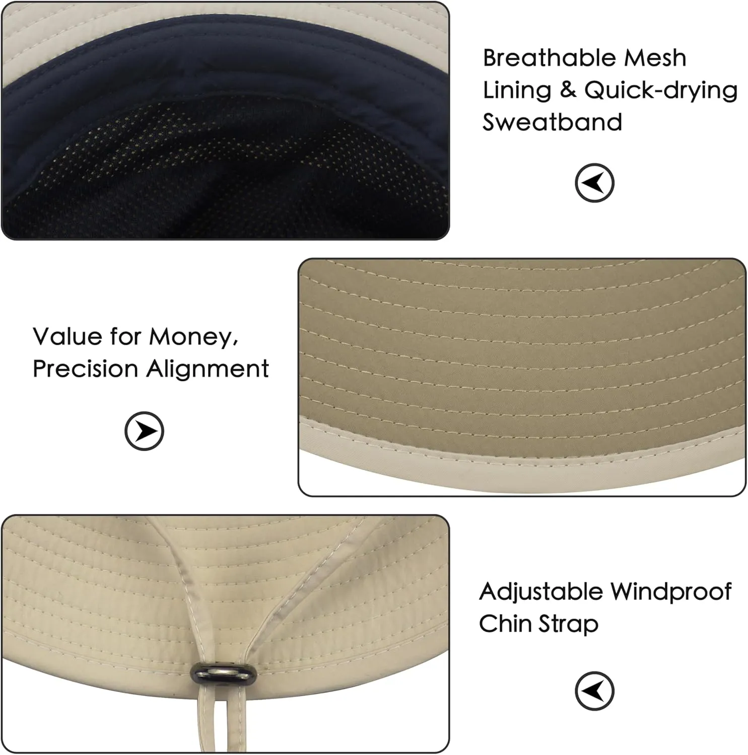 Muryobao Men's Sun Hats UV Protection Summer Hat Wide Brim UPF50 Fishing Boonie Hat Waterproof Packable Bucket Cap