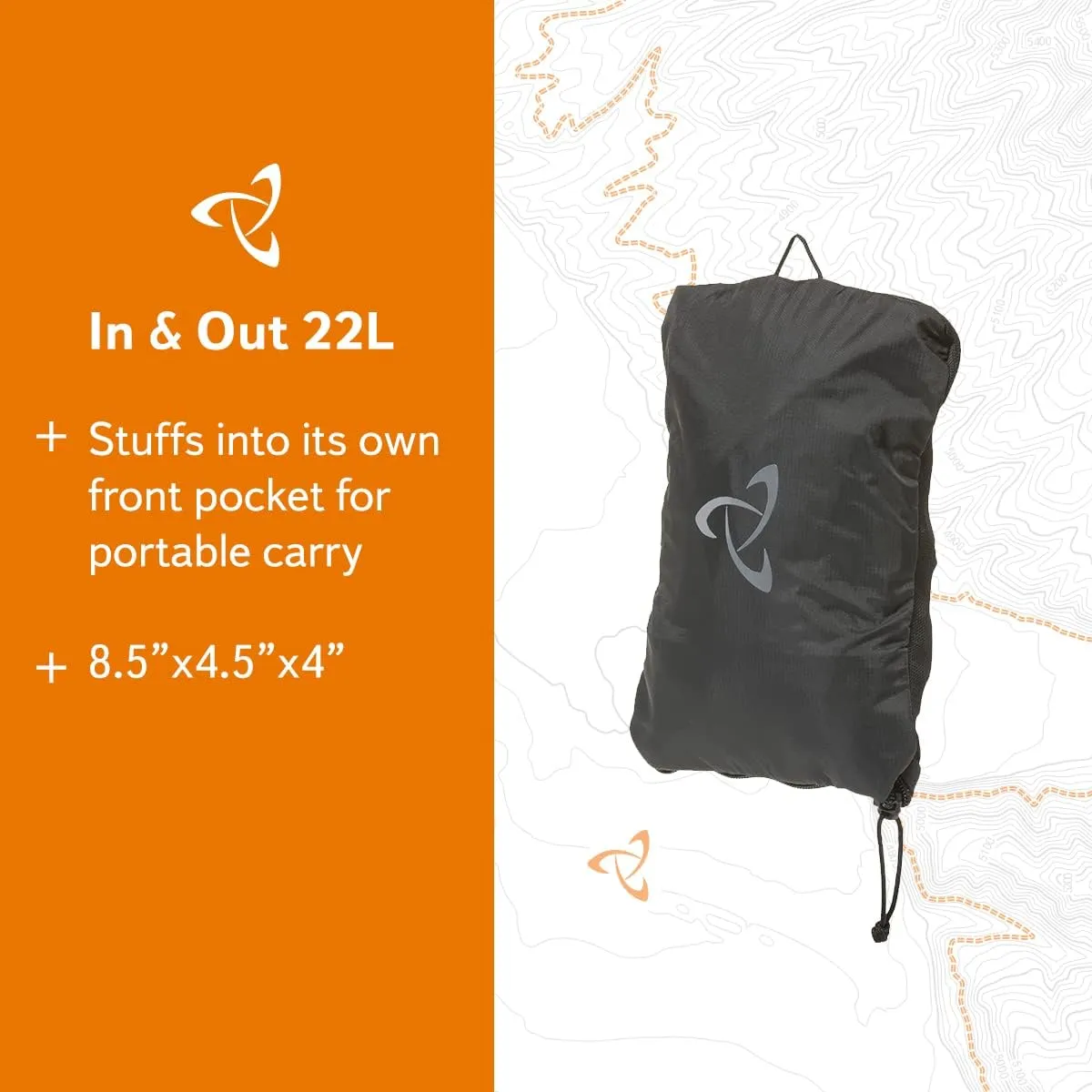 Mystery Ranch In and Out Backpack - Lightweight Foldable Pack, Black 22L