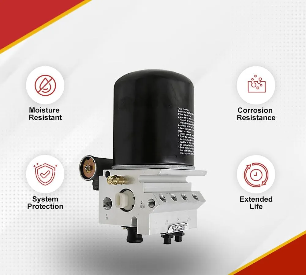 Mytee Products 5004050 Air Dryer AD 12V Compatible with Meritor Wabco 1200 Series R955205 065691 4324130010 R955205NX R955205X SRWABK118 800383