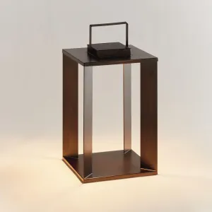 Napa Brushed Bronze Hanley Solar Led Lantern 18"