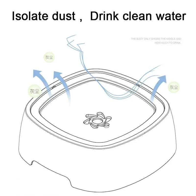No-Spill Pet Water Bowl - Leakproof Hydration Dispenser for Dogs and Cats