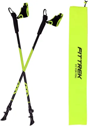 Nordic Walking Poles for Men Women - 2 Pack Aluminum Nordic Walking Sticks - Nordic Poles with Ergonomic Grip Adjustable Ultralight for Hiking, Camping, Trekking, Mountaineering, Backpacking