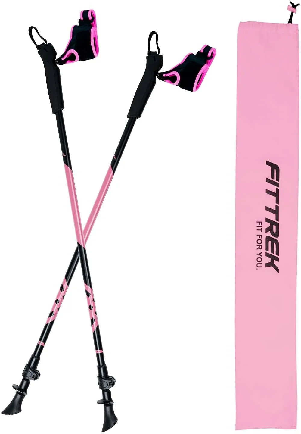 Nordic Walking Poles for Men Women - 2 Pack Aluminum Nordic Walking Sticks - Nordic Poles with Ergonomic Grip Adjustable Ultralight for Hiking, Camping, Trekking, Mountaineering, Backpacking