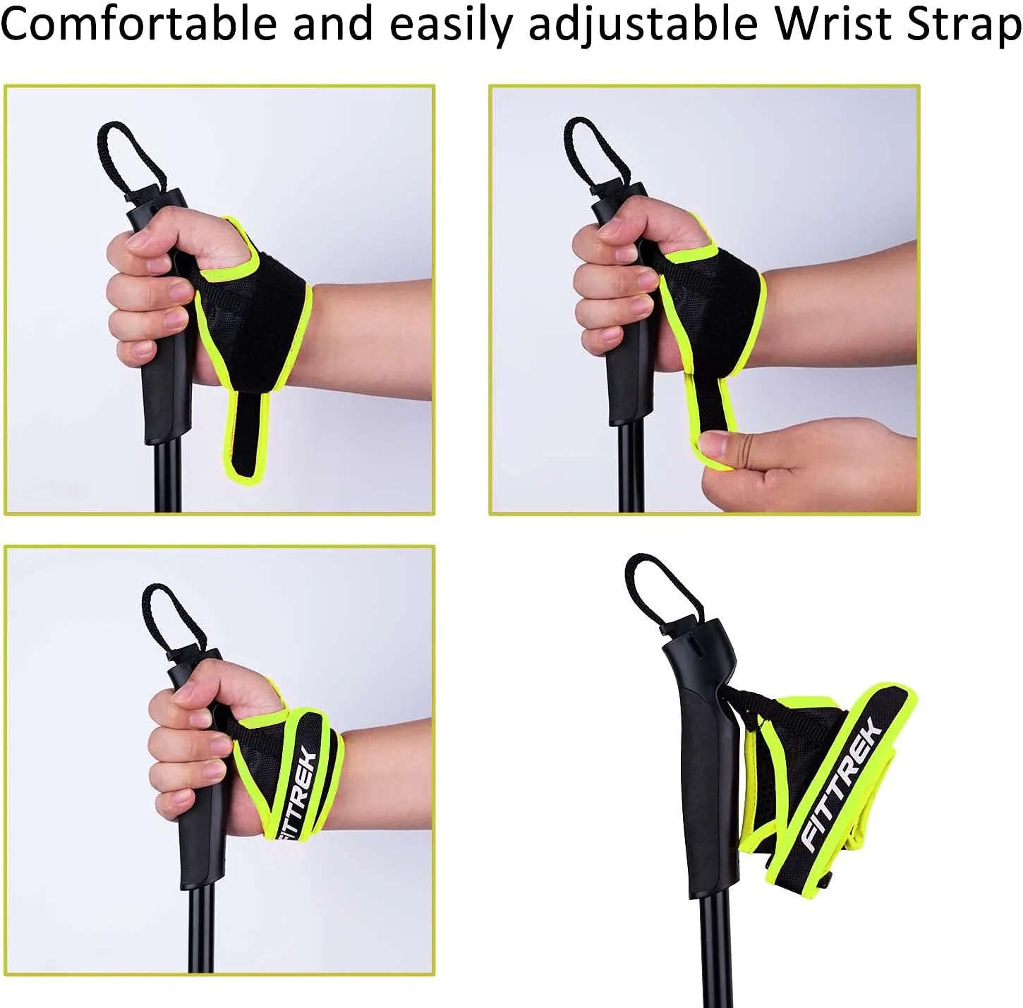 Nordic Walking Poles for Men Women - 2 Pack Aluminum Nordic Walking Sticks - Nordic Poles with Ergonomic Grip Adjustable Ultralight for Hiking, Camping, Trekking, Mountaineering, Backpacking