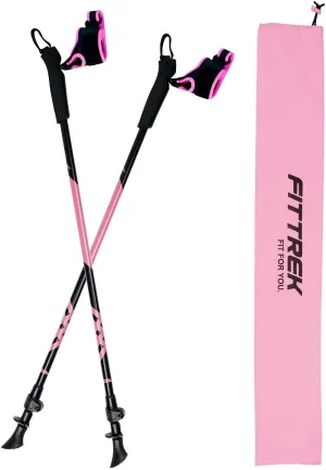 Nordic Walking Poles for Men Women - 2 Pack Aluminum Nordic Walking Sticks - Nordic Poles with Ergonomic Grip Adjustable Ultralight for Hiking, Camping, Trekking, Mountaineering, Backpacking