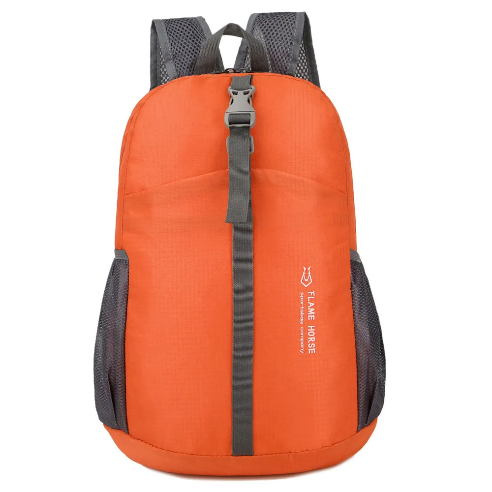 Nylon waterproof folding storage travel backpack