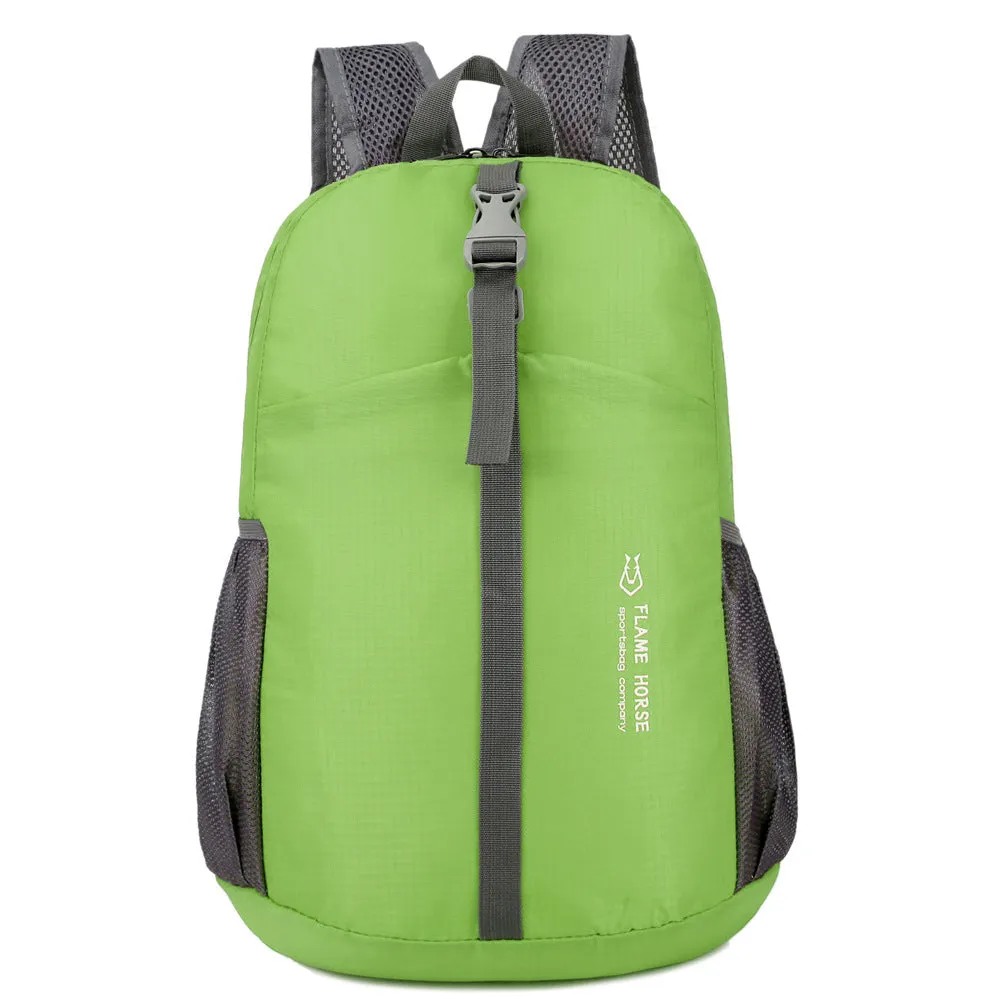 Nylon waterproof folding storage travel backpack