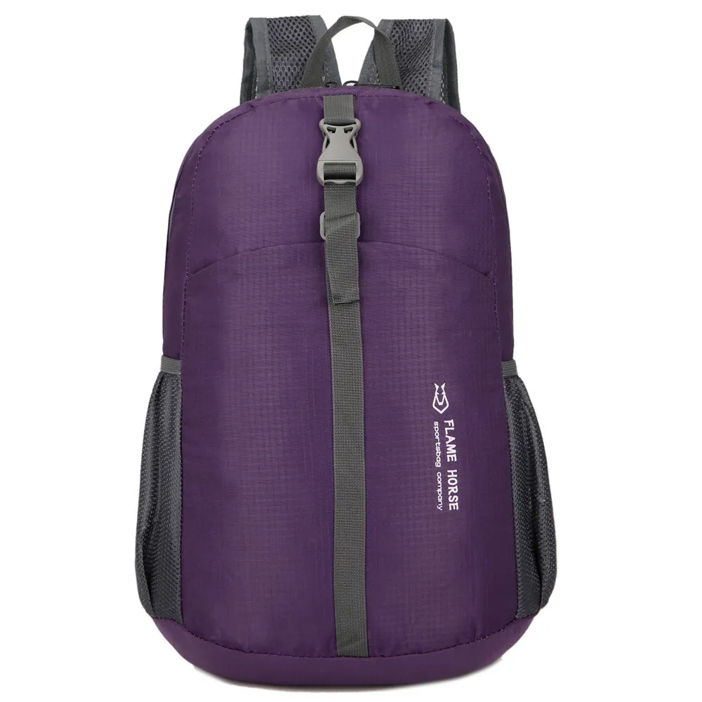 Nylon waterproof folding storage travel backpack