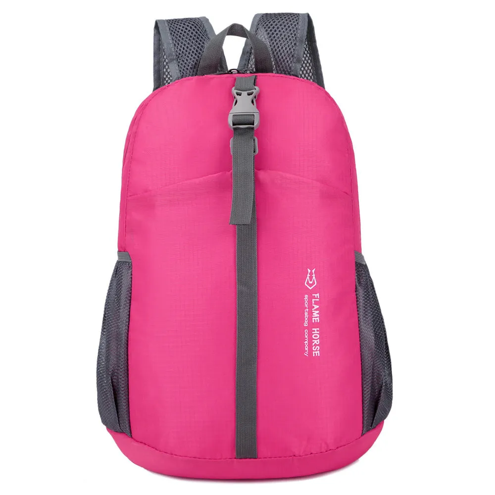 Nylon waterproof folding storage travel backpack