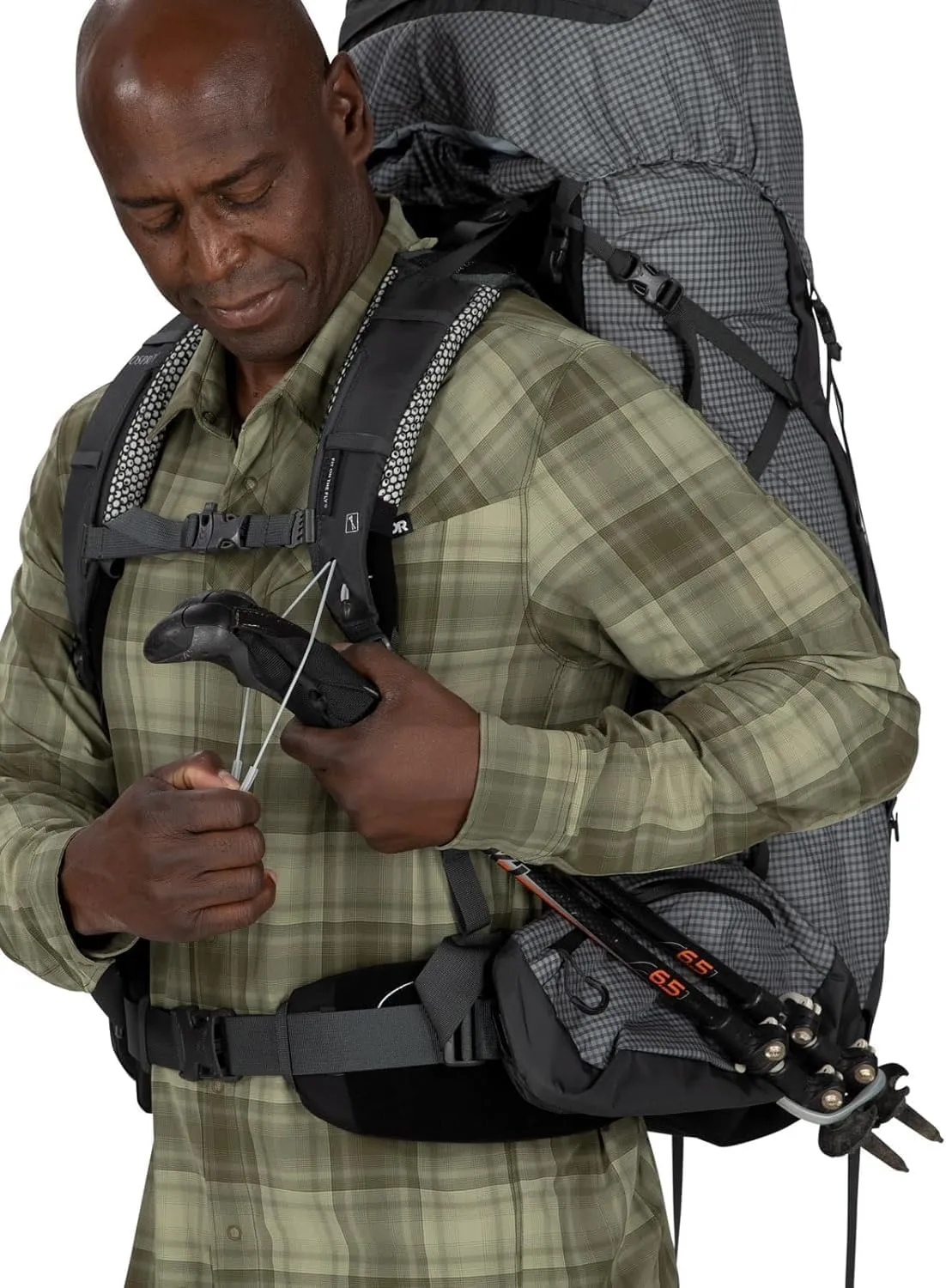 Osprey Aether Pro 75L Men's Backpacking Backpack, Silver Lining, L/XL