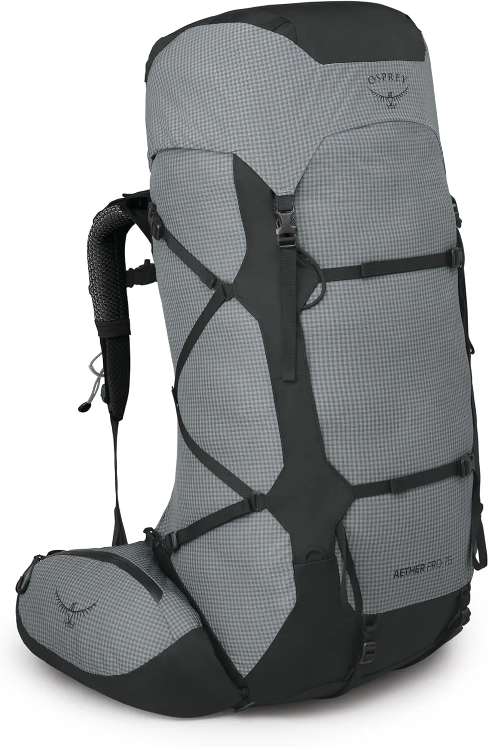 Osprey Aether Pro 75L Men's Backpacking Backpack, Silver Lining, L/XL