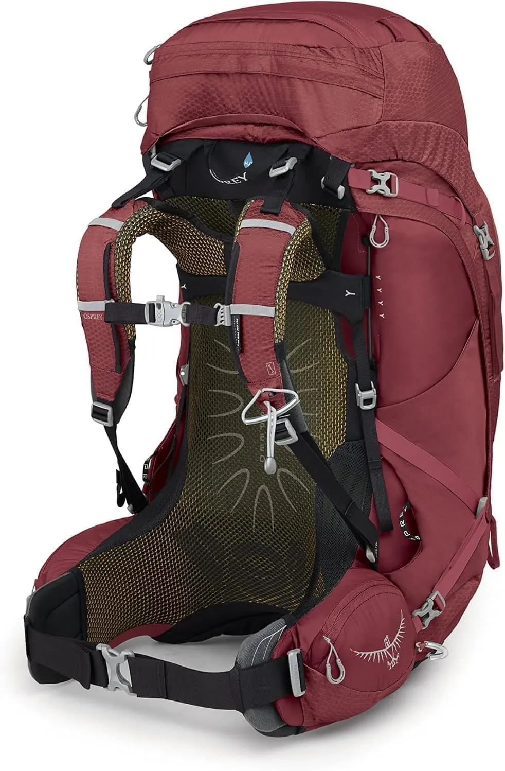 Osprey Aura AG 65L Women's Backpacking Backpack, Berry Sorbet Red, WXS/S
