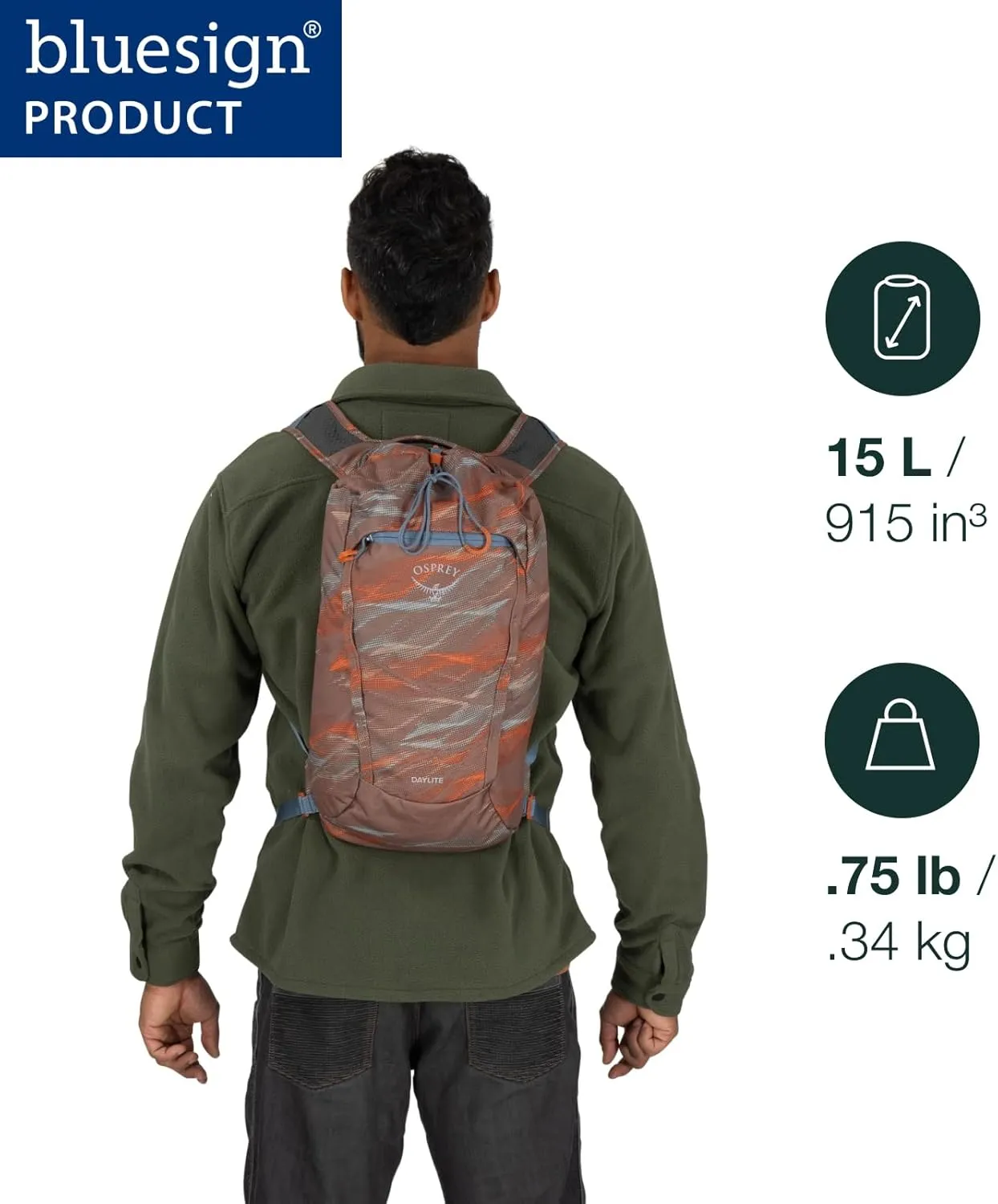 Osprey Daylite Cinch Backpack, Seaweed Green