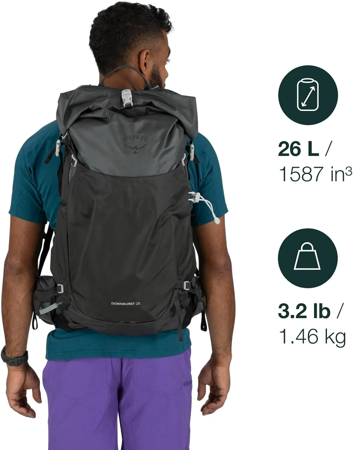 Osprey Downburst 26L Men's Hiking Backpack, Babylonica Yellow