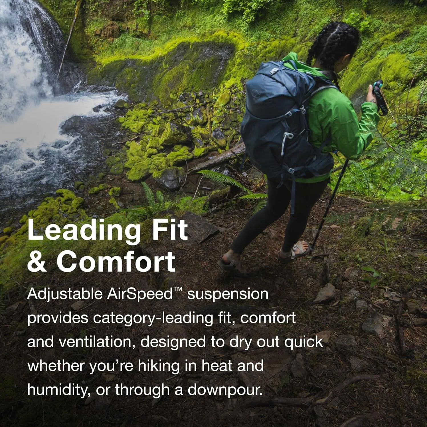 Osprey Downburst 26L Men's Hiking Backpack, Dark Charcoal Mens