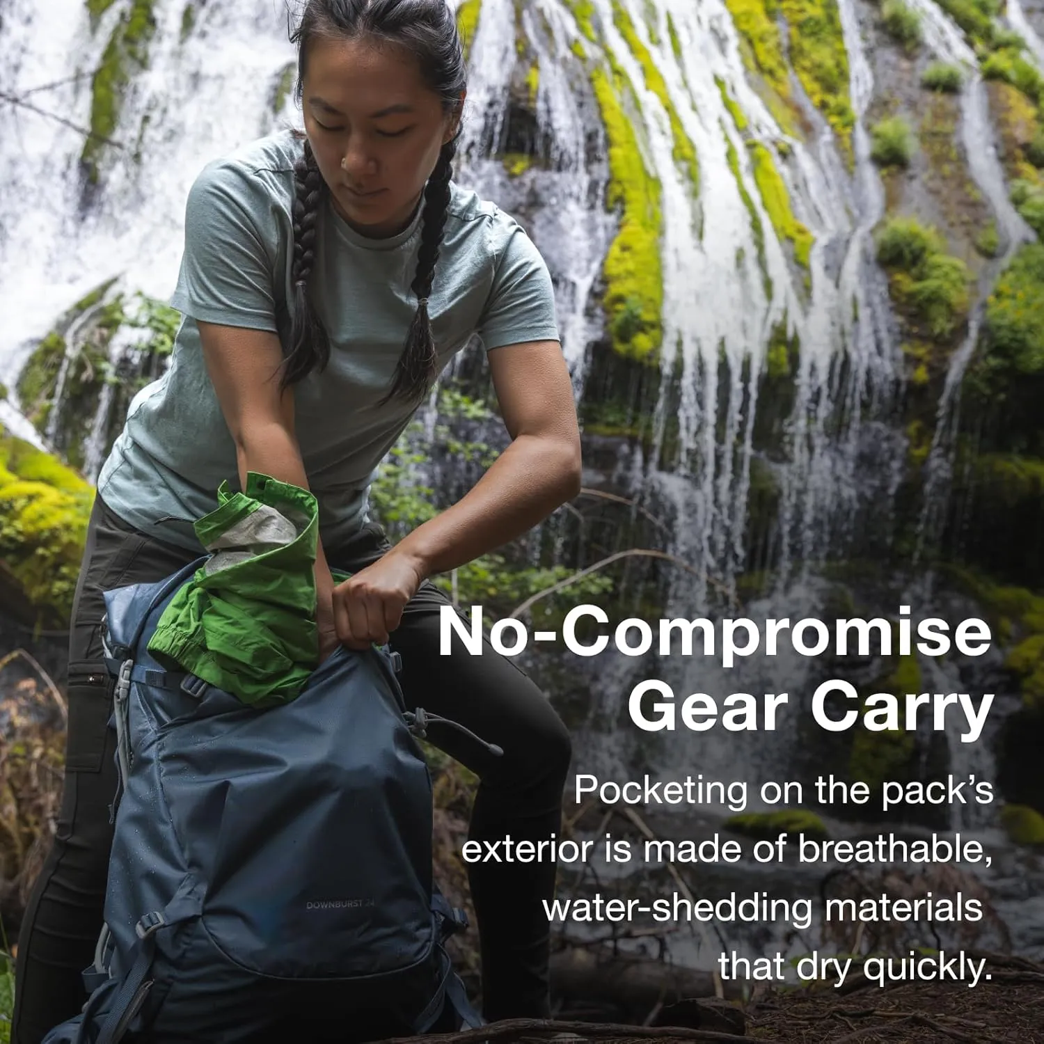 Osprey Downburst 34L Women's Hiking Backpack, Escapade Green
