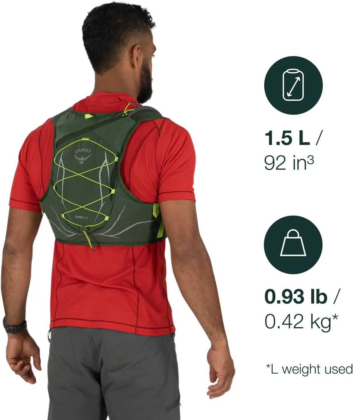 Osprey Duro 1.5L Men's Running Hydration Vest with Hydraulics Reservoir