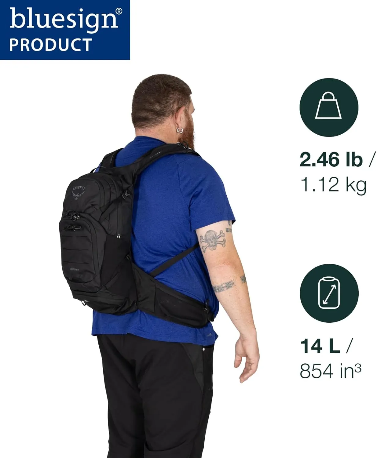 Osprey Raptor 14L Men's Mountain Biking Backpack with Hydraulics Reservoir