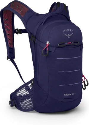 Osprey Raven Jr Girl's Mountain Biking Backpack with Hydraulics Reservoir, Deep Fig