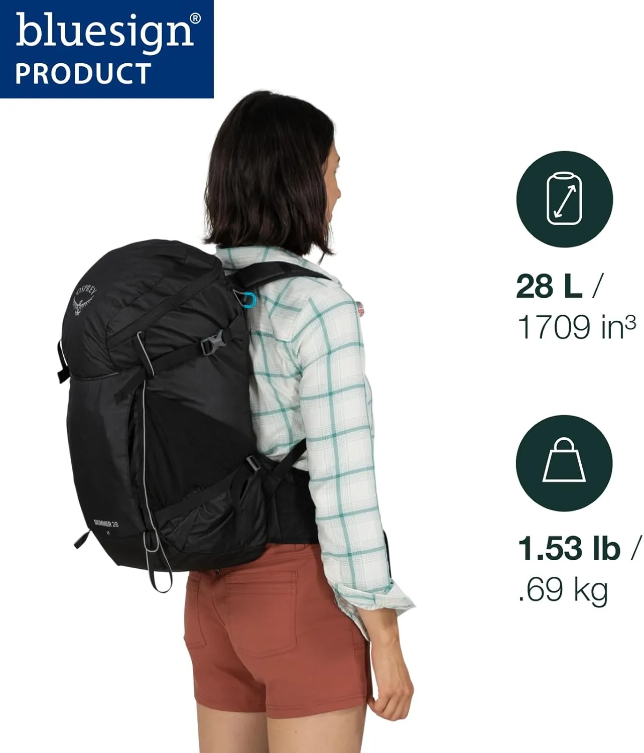Osprey Skimmer 28L Women's Hiking Backpack with Hydraulics Reservoir, Purpurite Purple