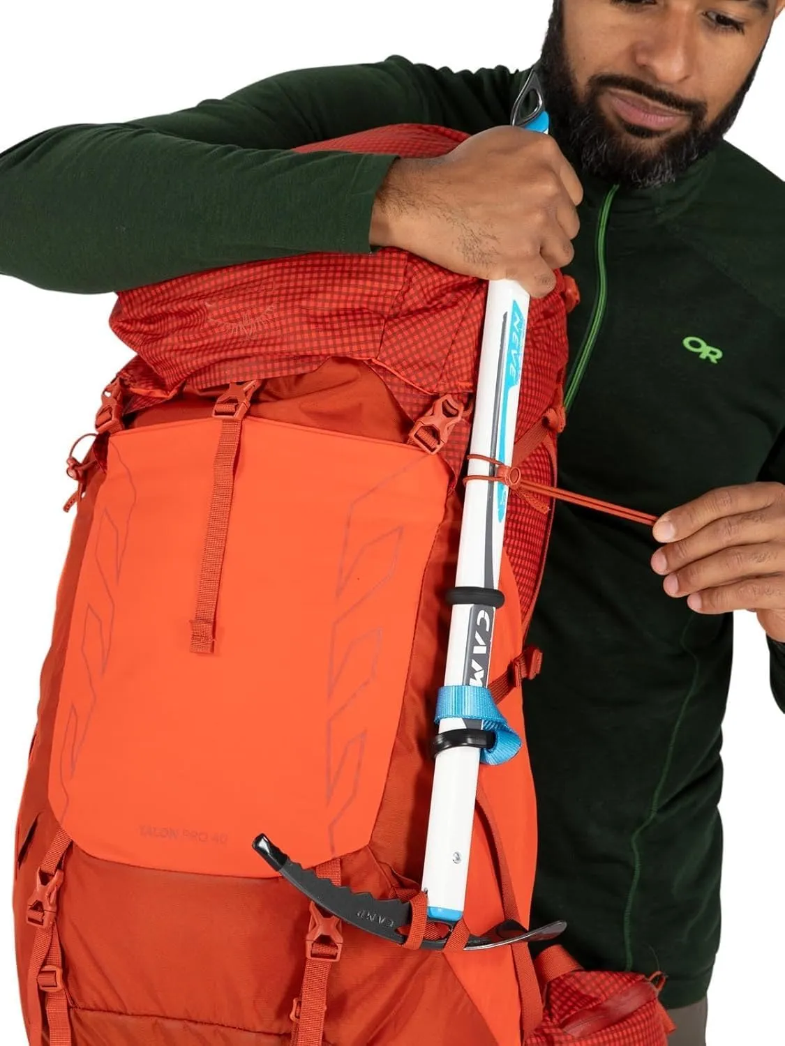 Osprey Talon Pro 40L Men's Hiking Backpack with Hipbelt, Silver Lining, S/M