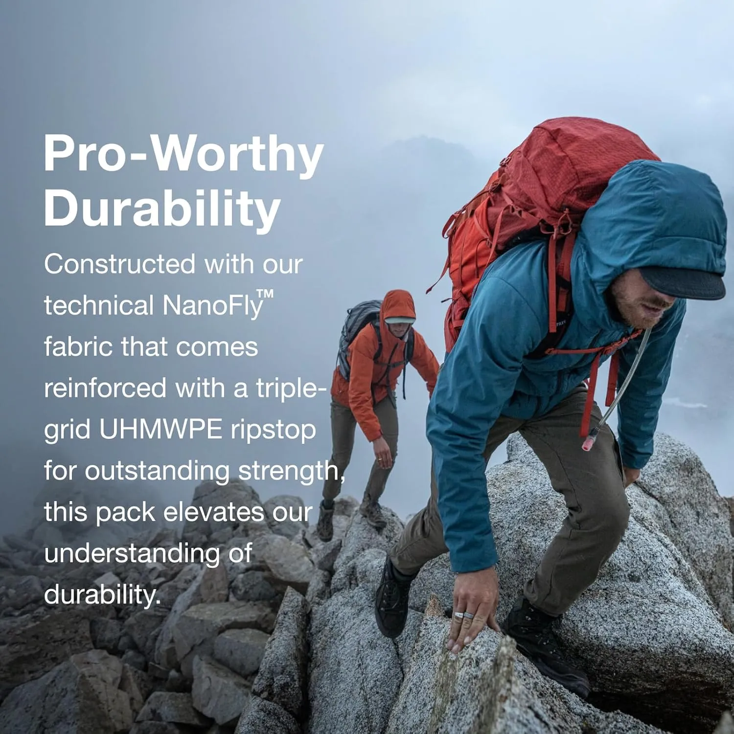 Osprey Talon Pro 40L Men's Hiking Backpack with Hipbelt, Silver Lining, S/M