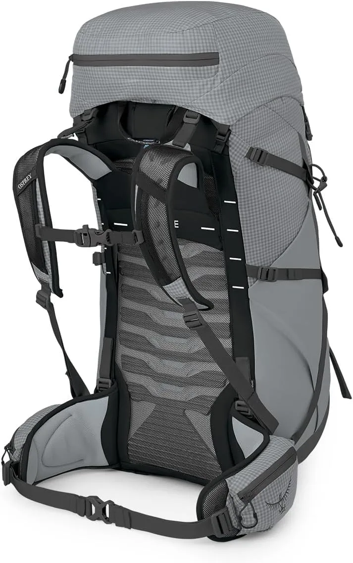 Osprey Talon Pro 40L Men's Hiking Backpack with Hipbelt, Silver Lining, S/M