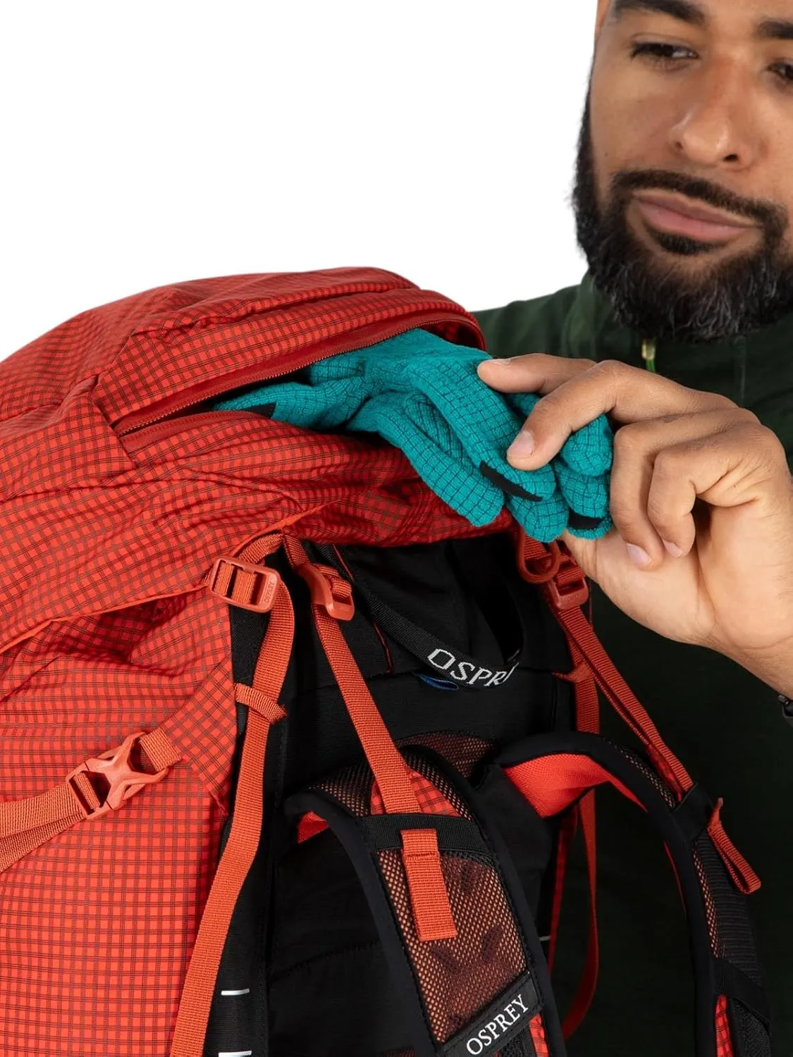 Osprey Talon Pro 40L Men's Hiking Backpack with Hipbelt, Silver Lining, S/M