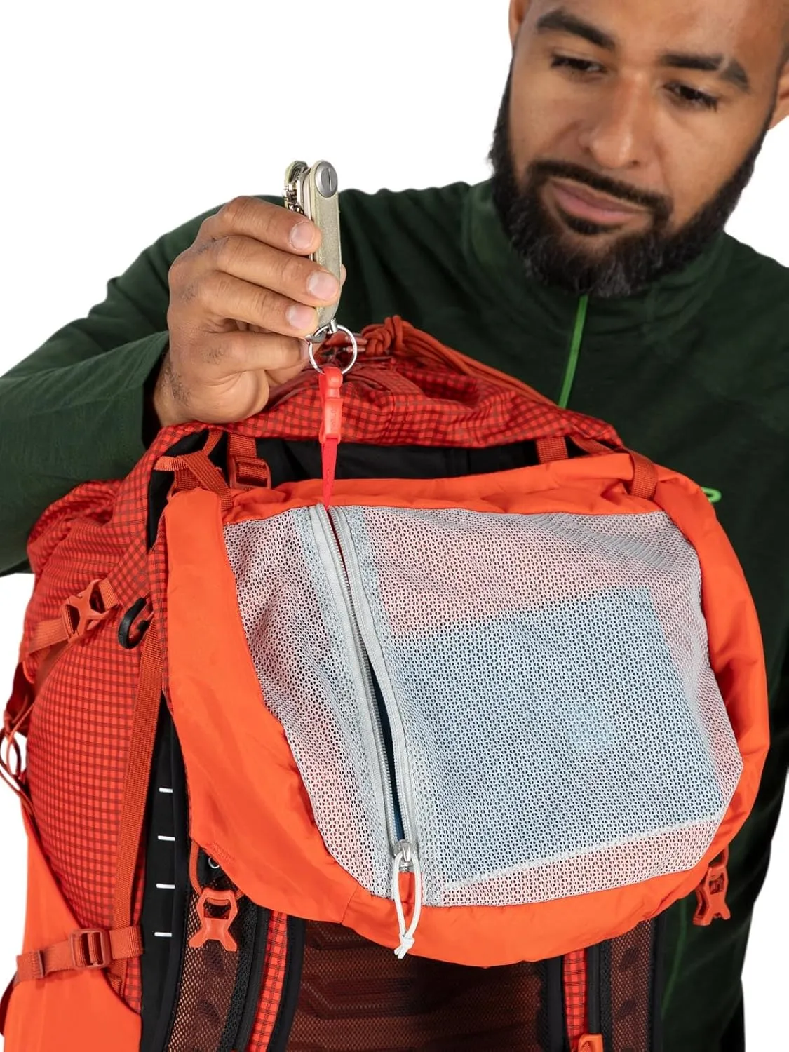 Osprey Talon Pro 40L Men's Hiking Backpack with Hipbelt, Silver Lining, S/M
