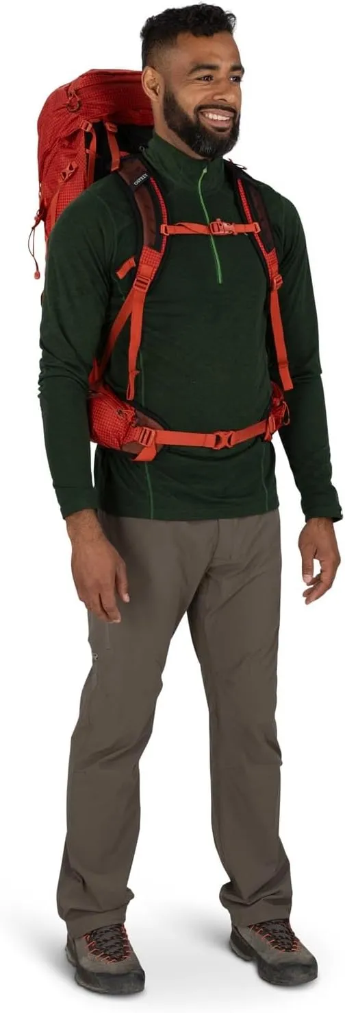 Osprey Talon Pro 40L Men's Hiking Backpack with Hipbelt, Silver Lining, S/M