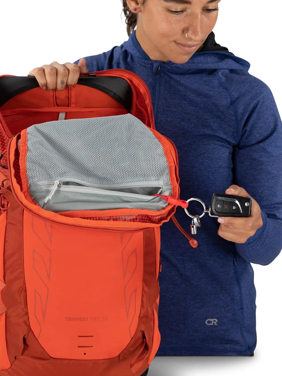 Osprey Tempest Pro 30L Women's Hiking Backpack with Hipbelt, Mars Orange