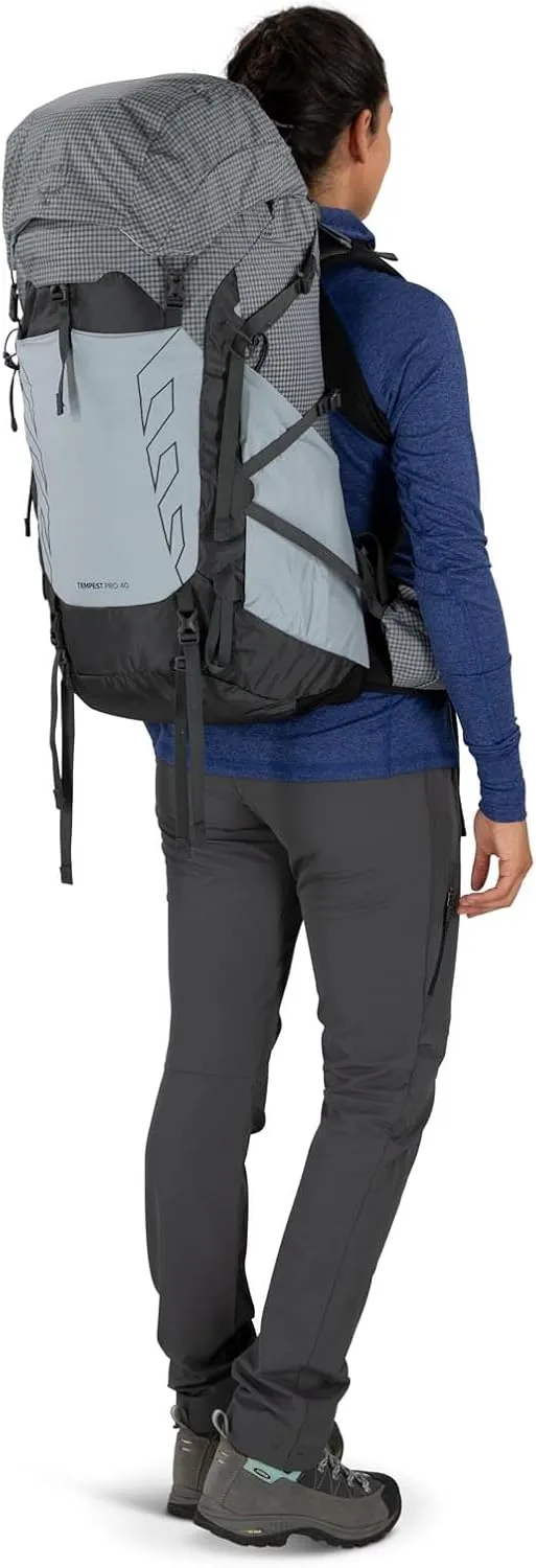 Osprey Tempest Pro 40L Women's Hiking Backpack with Hipbelt, Silver Lining, WM/L