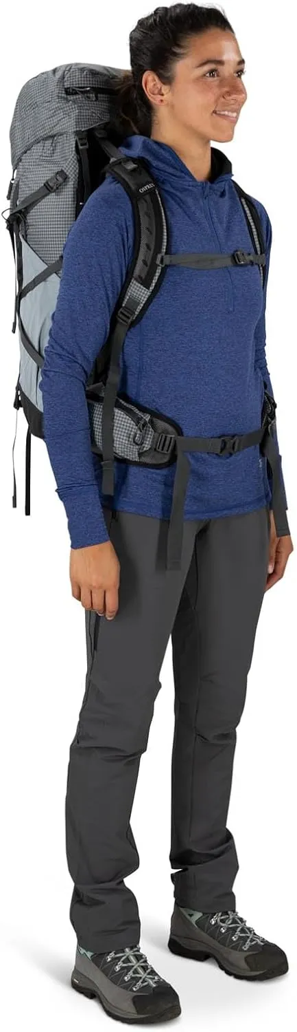 Osprey Tempest Pro 40L Women's Hiking Backpack with Hipbelt, Silver Lining, WM/L