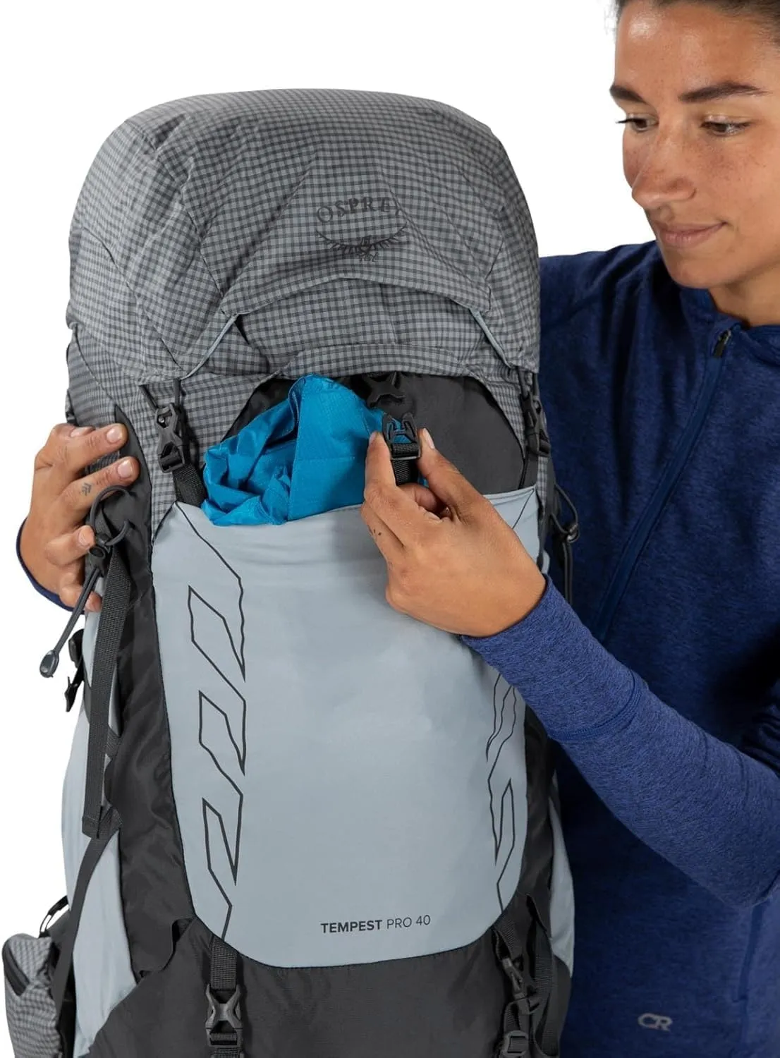 Osprey Tempest Pro 40L Women's Hiking Backpack with Hipbelt, Silver Lining, WM/L