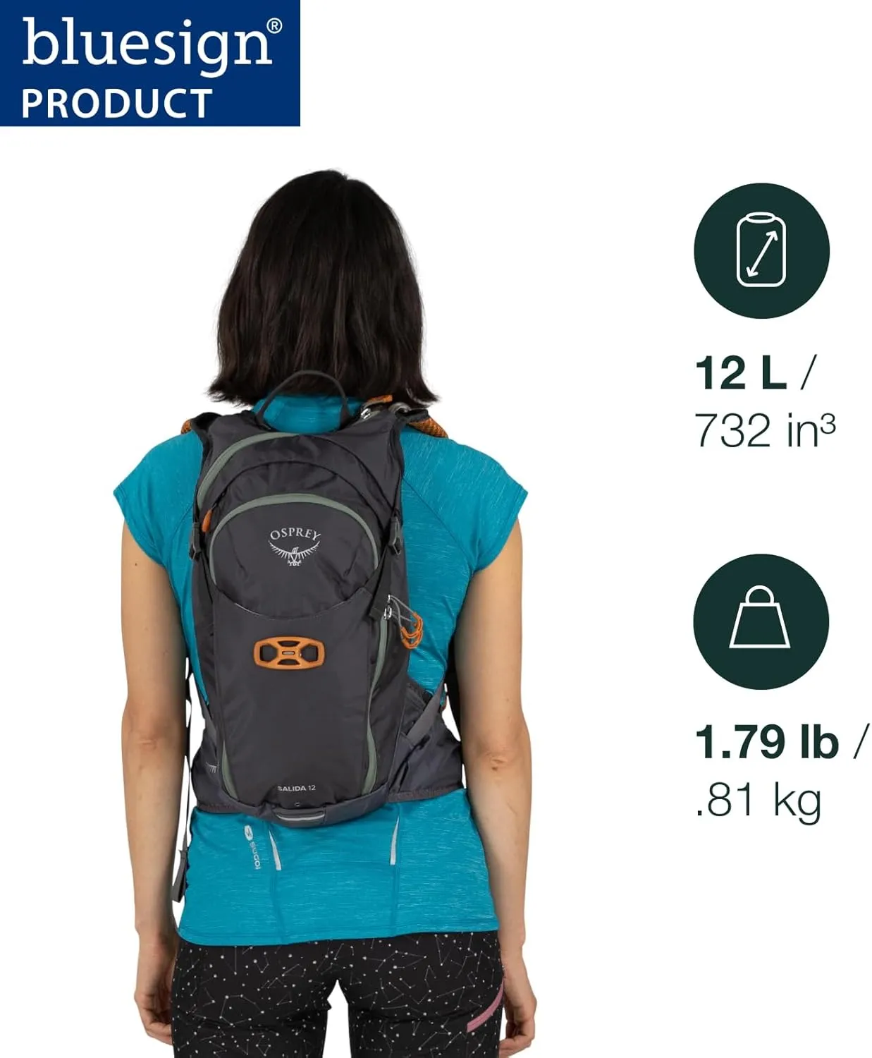 OspreySiskin 8 w/Res Black O/S