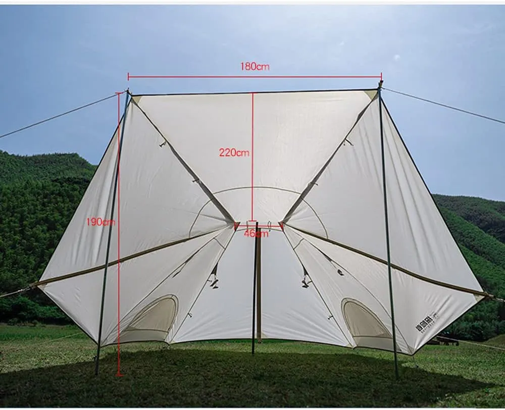 Outdoor Camping Pyramid Tent Double Layer Indian Beach Tent Casual Picnic Mongolian Yurt Tent Hiking Shelter
