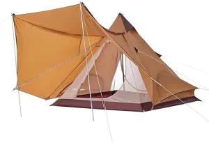 Outdoor Camping Pyramid Tent Double Layer Indian Beach Tent Casual Picnic Mongolian Yurt Tent Hiking Shelter