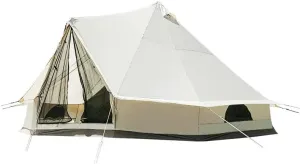 Outdoor Family Camping Camping Tent Polyester-Cotton Fabric Wear-Resistant and Tear-Resistant and Sun-Proof Double-Layer Tent Door