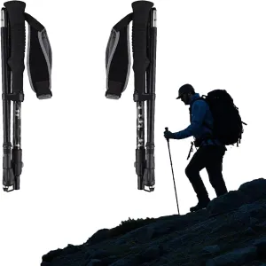 Outdoor Foldable 7075 Aluminum Alloy Hiking Poles, 4 - Section Design, Ideal for Skiing and Trekking