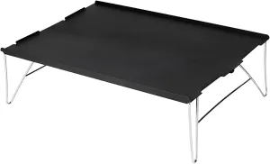 Outdoor Folding Aluminium Camping Table Mini Size Easy Packable Pop-Up Edged Backpacking Picnic Table with Carry Bag for Home, Hiking, Camping, Mountaineering